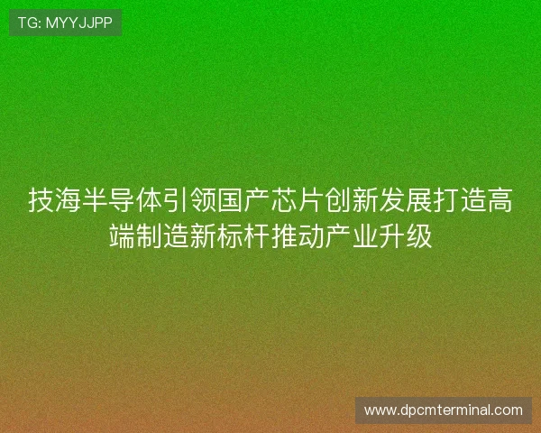 技海半导体引领国产芯片创新发展打造高端制造新标杆推动产业升级